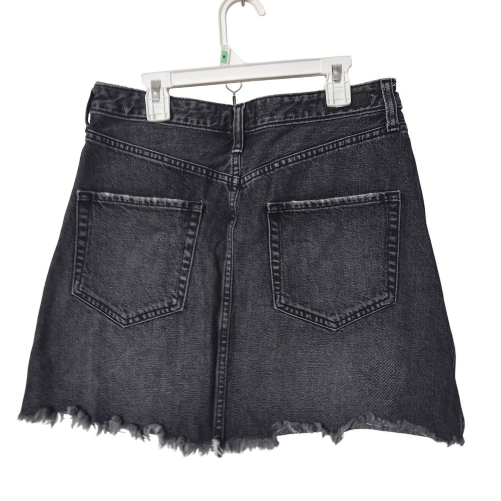 Abercrombie Fitch Zoe Natural Rise Vintage A Line Denim Skirt Gray Size 28 - Picture 3 of 3
